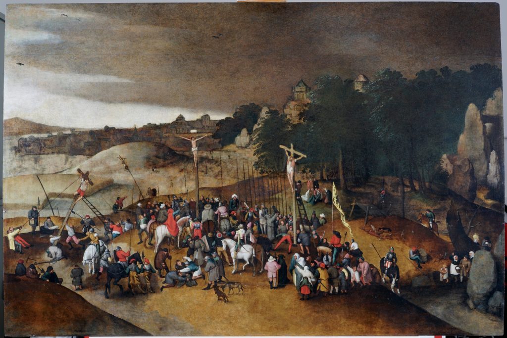 INVESTIGAZIONI e RESTAURO. Nuova luce sulla Crocifissione di Pieter Brueghel il Giovane di Castelnuovo Magra | giornata di studio, 29 marzo 2023, Aula Magna dell’Università degli Studi di Genova