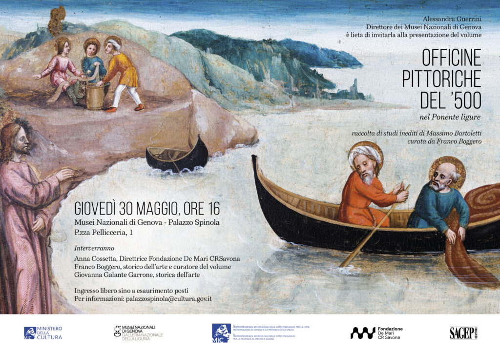 Officine pittoriche del ‘500 nel Ponente Ligure | presentazione della raccolta di studi inediti di Massimo Bartoletti curata da Franco Boggero