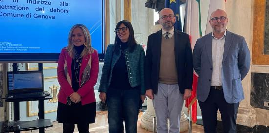 Linee Guida per i dehors a Genova: conferenza stampa di presentazione a Palazzo Tursi